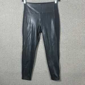 Athleta Delancey Shine Tight Leggings Womens Size MP‎ Black Moto Athleisure